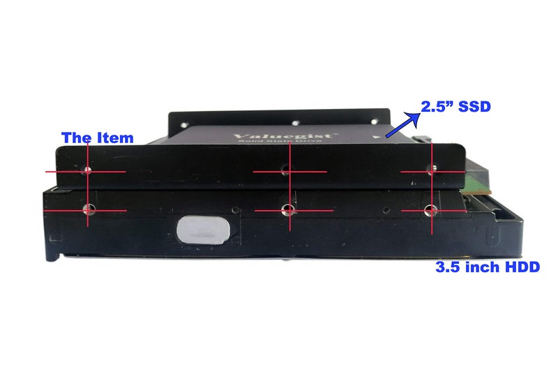 Valuegist 2.5" to 3.5" Internal SSD/HDD Mounting Kit, Metal Bracket Adapter with SATA 3.0 Cable - Image 5